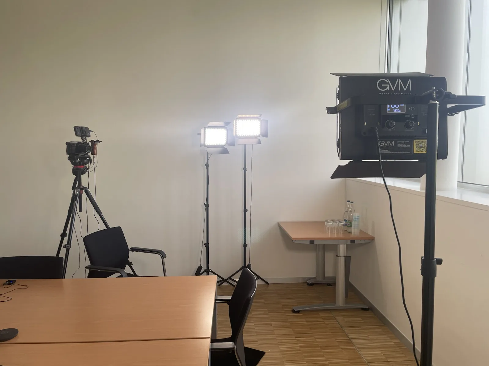 Compact lighting used to produce short video formats.